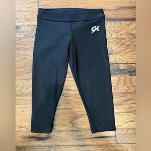 GK Gymnastics Kids Black Competition Capri Leggings